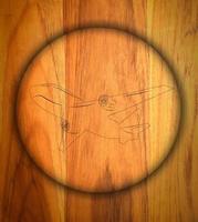 icono de signo de avión en textura de madera y fondo foto