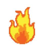 pixelated fire flame vector