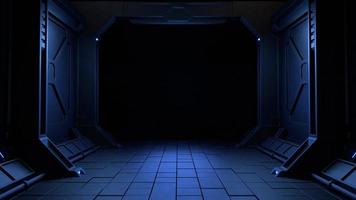 modern futuristisk sci-fi bakgrund, rymdskepp interiör video loop