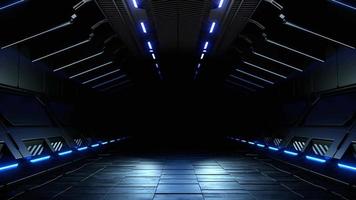 Modern futuristic sci-fi background, Spaceship interior video loop