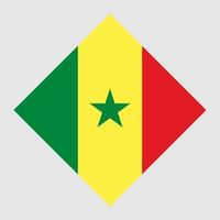 Senegal flag, official colors. Vector illustration.