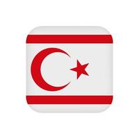 Turkish Republic of Northern Cyprus flag, official colors. Vector illustration.