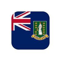 British Virgin Islands flag, official colors. Vector illustration.