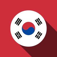 país corea del sur. bandera de corea del sur. ilustración vectorial vector