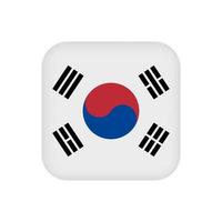 South Korea flag, official colors. Vector illustration.