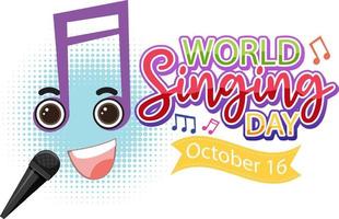 World Singing Day Banner Design vector