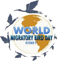 World Migratory Bird Day Banner Template vector