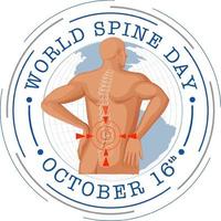 World Spine Day Banner Design vector