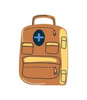 icono de viaje de bolsa médica vector