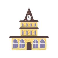 building with clock vector