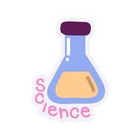 school science flask vector