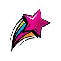 shooting star pop art vector