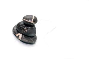 .zen stones with reflection isolated photo