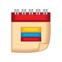 colombia independence day calendar vector