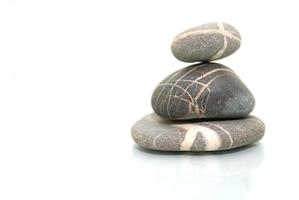 .zen stones with reflection isolated photo