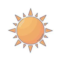 sun summer cartoon vector