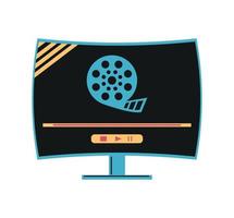 computer online movie screen vector