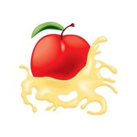 apple fresh splash vector