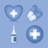 icon medical health care vector