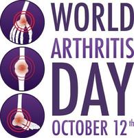 World Arthritis Day Poster Design vector