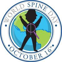 World Spine Day Banner Design vector