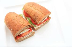 sandwich on white background photo