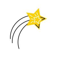 shooting star cartoon vector