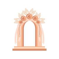 arco de boda con flores vector