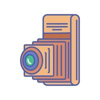 old photographic camera tech vector