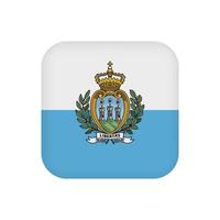 San Marino flag, official colors. Vector illustration.
