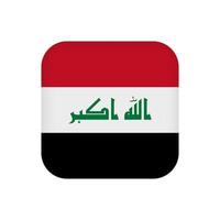 Iraq flag, official colors. Vector illustration.