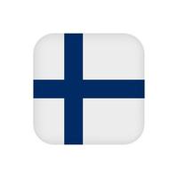 Finland flag, official colors. Vector illustration.