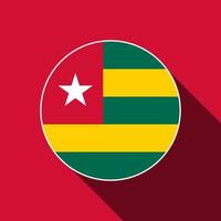 Country Togo. Togo flag. Vector illustration.