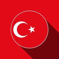 Country Turkey. Turkey flag. Vector illustration.