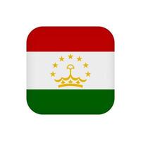 bandera de tayikistán, colores oficiales. ilustración vectorial vector