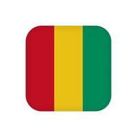 Guinea flag, official colors. Vector illustration.