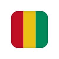 Guinea flag, official colors. Vector illustration.