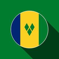 Country Vincent and the Grenadines. Vincent and the Grenadines flag. Vector illustration.