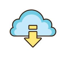 cloud storage social media vector