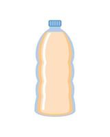 plastic bottle of milk vector