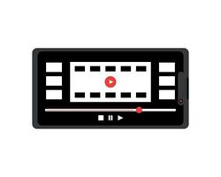 smartphone video player vector