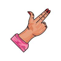 female hand pointing vector