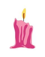 burning candle light vector
