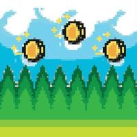 juego de plataformas de pixel art vector