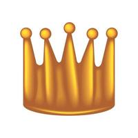 gold crown icon vector
