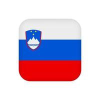 Slovenia flag, official colors. Vector illustration.