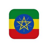 Ethiopia flag, official colors. Vector illustration.