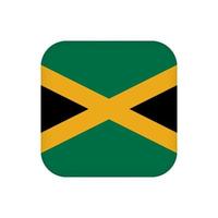 bandera jamaica, colores oficiales. ilustración vectorial vector
