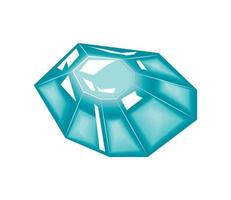 icono de cristal curativo plano vector