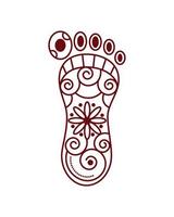 footprint zentangle style vector